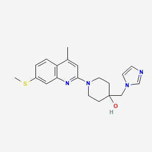 4-(1H-imidazol-1-ylmethyl)-1-[4-methyl-7-(methylthio)quinolin-2-yl]piperidin-4-ol