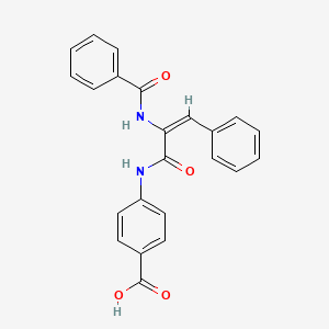 4-{[2-(benzoylamino)-3-phenylacryloyl]amino}benzoic acid