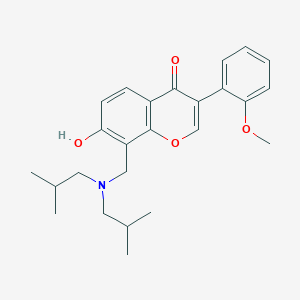 8-[[Bis(2-methylpropyl)amino]methyl]-7-hydroxy-3-(2-methoxyphenyl)chromen-4-one