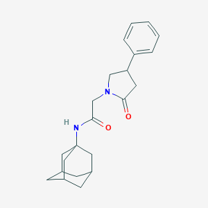 molecular formula C22H28N2O2 B391530 2-(2-oxo-4-phenylpyrrolidin-1-yl)-N-(tricyclo[3.3.1.1~3,7~]dec-1-yl)acetamide 