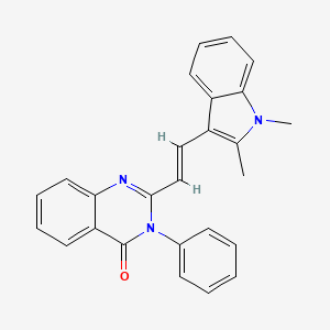 2-[(E)-2-(1,2-dimethyl-1H-indol-3-yl)ethenyl]-3-phenylquinazolin-4(3H)-one