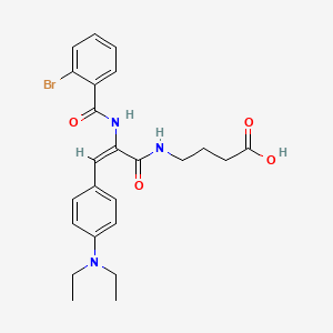 molecular formula C24H28BrN3O4 B3915323 4-({2-[(2-bromobenzoyl)amino]-3-[4-(diethylamino)phenyl]acryloyl}amino)butanoic acid 