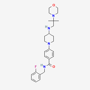 N-(2-fluorobenzyl)-4-(4-{[2-methyl-2-(4-morpholinyl)propyl]amino}-1-piperidinyl)benzamide