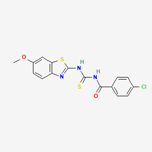 1-(4-Chlorobenzoyl)-3-(6-methoxy-1,3-benzothiazol-2-YL)thiourea