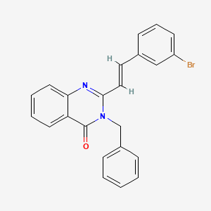 molecular formula C23H17BrN2O B3915365 3-benzyl-2-[2-(3-bromophenyl)vinyl]-4(3H)-quinazolinone 