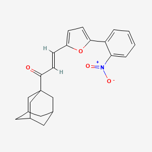 molecular formula C23H23NO4 B3915371 1-(1-adamantyl)-3-[5-(2-nitrophenyl)-2-furyl]-2-propen-1-one 