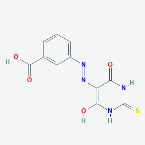 3-[2-(4,6-dioxo-2-thioxotetrahydro-5(2H)-pyrimidinylidene)hydrazino]benzoic acid
