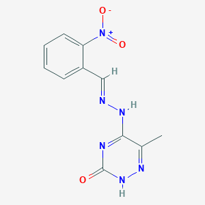 2-nitrobenzaldehyde (6-methyl-3-oxo-2,3-dihydro-1,2,4-triazin-5-yl)hydrazone