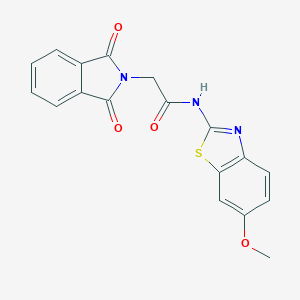 molecular formula C18H13N3O4S B391541 2-(1,3-dioxo-1,3-dihydro-2H-isoindol-2-yl)-N-(6-methoxy-1,3-benzothiazol-2-yl)acetamide CAS No. 314039-56-0