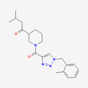 3-methyl-1-(1-{[1-(2-methylbenzyl)-1H-1,2,3-triazol-4-yl]carbonyl}-3-piperidinyl)-1-butanone