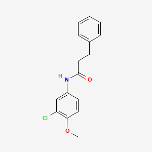 molecular formula C16H16ClNO2 B3915418 N-(3-chloro-4-methoxyphenyl)-3-phenylpropanamide 