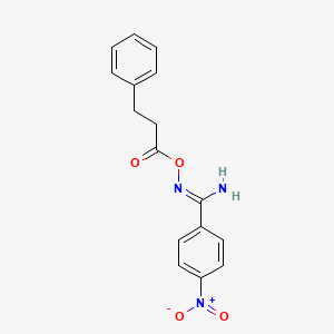 4-nitro-N'-[(3-phenylpropanoyl)oxy]benzenecarboximidamide