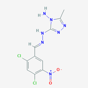 3-[(2E)-2-(2,4-dichloro-5-nitrobenzylidene)hydrazinyl]-5-methyl-4H-1,2,4-triazol-4-amine