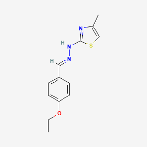 molecular formula C13H15N3OS B3915475 4-ethoxybenzaldehyde (4-methyl-1,3-thiazol-2-yl)hydrazone 