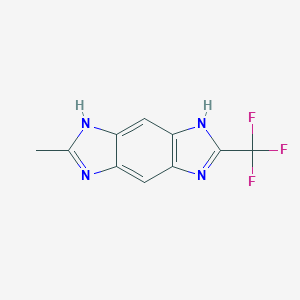 molecular formula C10H7F3N4 B391548 6-Methyl-2-(trifluoromethyl)-3,5-dihydroimidazo[4,5-f]benzimidazole 