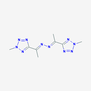 molecular formula C8H12N10 B391549 1-(2-methyl-2H-tetraazol-5-yl)ethanone [1-(2-methyl-2H-tetraazol-5-yl)ethylidene]hydrazone 