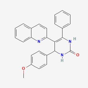 molecular formula C26H21N3O2 B3915499 4-(4-methoxyphenyl)-6-phenyl-5-(2-quinolinyl)-3,4-dihydro-2(1H)-pyrimidinone 