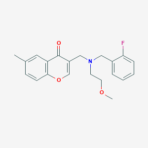 3-{[(2-fluorobenzyl)(2-methoxyethyl)amino]methyl}-6-methyl-4H-chromen-4-one