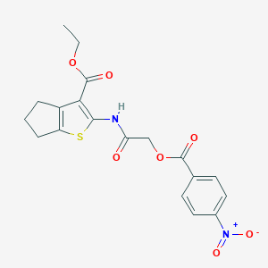 ethyl 2-{[({4-nitrobenzoyl}oxy)acetyl]amino}-5,6-dihydro-4H-cyclopenta[b]thiophene-3-carboxylate