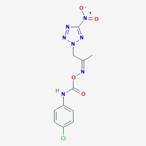 2-[2-({[(4-chloroanilino)carbonyl]oxy}imino)propyl]-5-nitro-2H-tetraazole