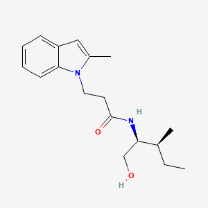 N-[(1S,2S)-1-(hydroxymethyl)-2-methylbutyl]-3-(2-methyl-1H-indol-1-yl)propanamide