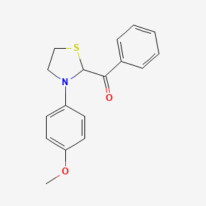 molecular formula C17H17NO2S B3915580 [3-(4-methoxyphenyl)-1,3-thiazolidin-2-yl](phenyl)methanone 