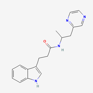 3-(1H-indol-3-yl)-N-(1-methyl-2-pyrazin-2-ylethyl)propanamide