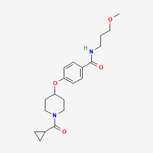 4-{[1-(cyclopropylcarbonyl)-4-piperidinyl]oxy}-N-(3-methoxypropyl)benzamide