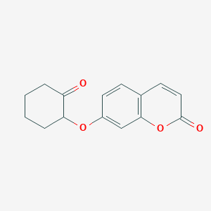 molecular formula C15H14O4 B3915619 7-[(2-oxocyclohexyl)oxy]-2H-chromen-2-one CAS No. 35355-39-6