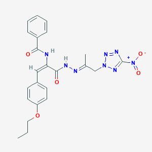 N-[1-{[2-(2-{5-nitro-2H-tetraazol-2-yl}-1-methylethylidene)hydrazino]carbonyl}-2-(4-propoxyphenyl)vinyl]benzamide