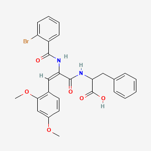 N-[2-[(2-bromobenzoyl)amino]-3-(2,4-dimethoxyphenyl)acryloyl]phenylalanine