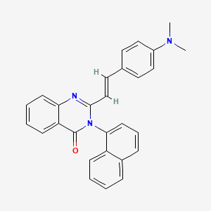 molecular formula C28H23N3O B3915663 2-{2-[4-(dimethylamino)phenyl]vinyl}-3-(1-naphthyl)-4(3H)-quinazolinone 