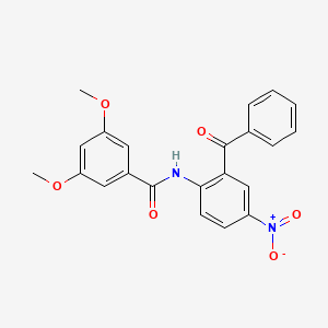 molecular formula C22H18N2O6 B3915685 N-(2-benzoyl-4-nitrophenyl)-3,5-dimethoxybenzamide 