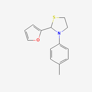 2-(2-furyl)-3-(4-methylphenyl)-1,3-thiazolidine