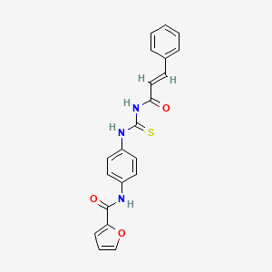 molecular formula C21H17N3O3S B3915729 N-(4-{[(cinnamoylamino)carbonothioyl]amino}phenyl)-2-furamide CAS No. 6148-98-7