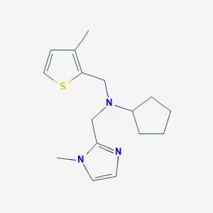 N-[(1-methyl-1H-imidazol-2-yl)methyl]-N-[(3-methyl-2-thienyl)methyl]cyclopentanamine