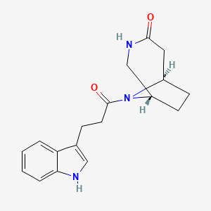 (1S*,6R*)-9-[3-(1H-indol-3-yl)propanoyl]-3,9-diazabicyclo[4.2.1]nonan-4-one