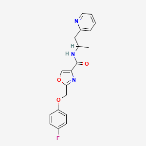 2-[(4-fluorophenoxy)methyl]-N-[1-methyl-2-(2-pyridinyl)ethyl]-1,3-oxazole-4-carboxamide