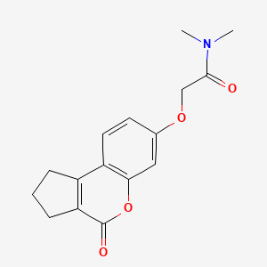 N,N-dimethyl-2-[(4-oxo-1,2,3,4-tetrahydrocyclopenta[c]chromen-7-yl)oxy]acetamide