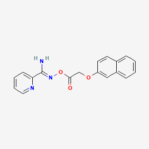 molecular formula C18H15N3O3 B3915761 N'-{[2-(2-naphthyloxy)acetyl]oxy}-2-pyridinecarboximidamide CAS No. 6149-37-7