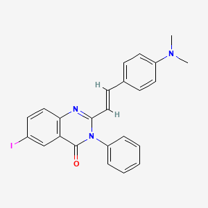 2-{2-[4-(dimethylamino)phenyl]vinyl}-6-iodo-3-phenyl-4(3H)-quinazolinone