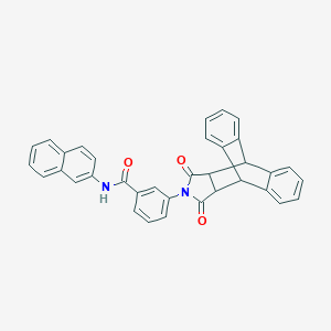 molecular formula C35H24N2O3 B391580 3-(12,14-dioxo-11,12,14,15-tetrahydro-9H-9,10-[3,4]epipyrroloanthracen-13(10H)-yl)-N-(naphthalen-2-yl)benzamide 