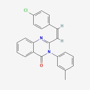 2-[2-(4-chlorophenyl)vinyl]-3-(3-methylphenyl)-4(3H)-quinazolinone