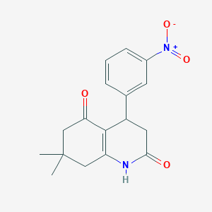 4-{3-nitrophenyl}-7,7-dimethyl-4,6,7,8-tetrahydro-2,5(1H,3H)-quinolinedione