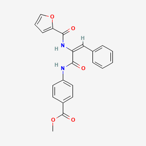 molecular formula C22H18N2O5 B3915864 methyl 4-{[2-(2-furoylamino)-3-phenylacryloyl]amino}benzoate 