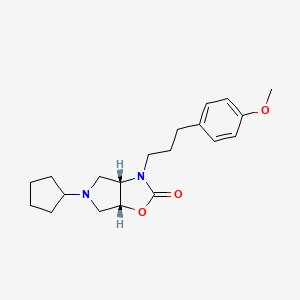 (3aS*,6aR*)-5-cyclopentyl-3-[3-(4-methoxyphenyl)propyl]hexahydro-2H-pyrrolo[3,4-d][1,3]oxazol-2-one