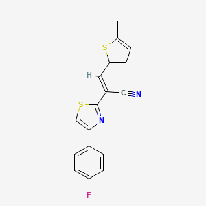 2-[4-(4-fluorophenyl)-1,3-thiazol-2-yl]-3-(5-methyl-2-thienyl)acrylonitrile