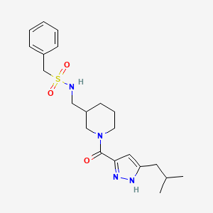 N-({1-[(3-isobutyl-1H-pyrazol-5-yl)carbonyl]-3-piperidinyl}methyl)-1-phenylmethanesulfonamide