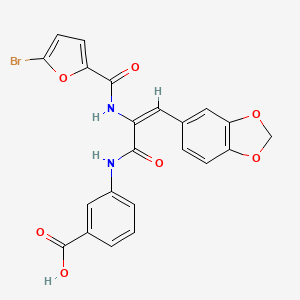 3-({3-(1,3-benzodioxol-5-yl)-2-[(5-bromo-2-furoyl)amino]acryloyl}amino)benzoic acid