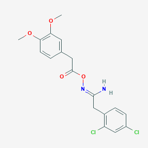 2-(2,4-dichlorophenyl)-N'-{[(3,4-dimethoxyphenyl)acetyl]oxy}ethanimidamide